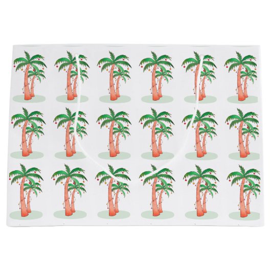 Kerstvakantie Palmbomen Groot Cadeauzakje (Voorkant)