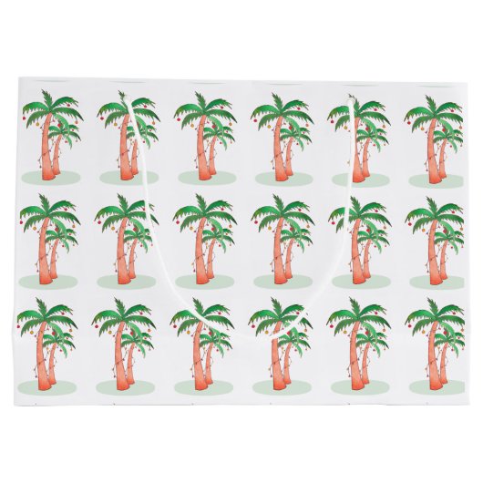 Kerstvakantie Palmbomen Groot Cadeauzakje (Achterkant)