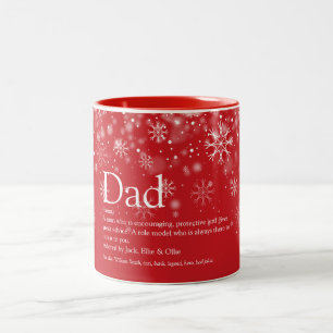 Kerstvakantie Papa Vader Definitie Leuk Tweekleurige Koffiemok