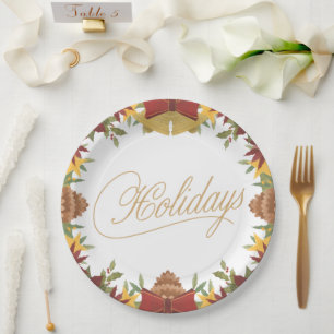 Kerstvakantie Papieren Borden – Feestelijk Diner Bordje