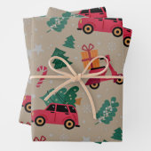 Kerstvakantie Patten Inpakpapier Vel (In situ)