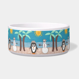 Kerstvakantie Penguin en Snowman Voerbakje