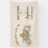 Kerstvakantie Peperkoek Baby Shower Spandoek (Verticaal)