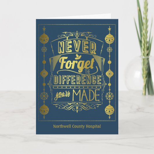 Kerstvakantie Personeel Vrijwillige Kantoor Kaart (Voorkant)