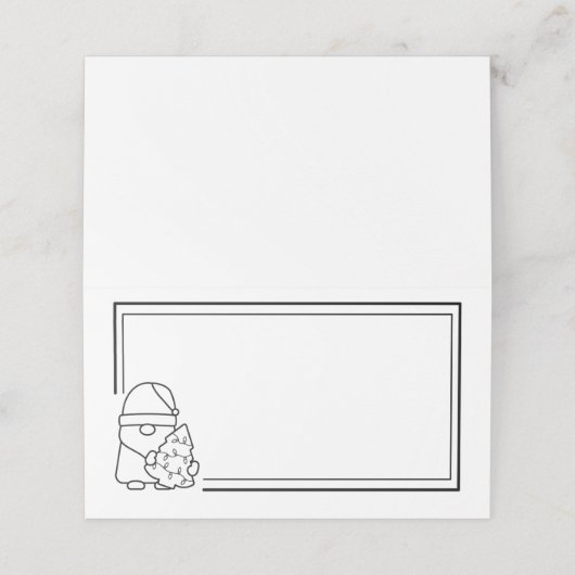 Kerstvakantie Plaatskaartje (Buitenkant ongevouwen)