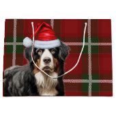 Kerstvakantie Plaid Berner Mountain Hondenliefhebb Groot Cadeauzakje (Voorkant)
