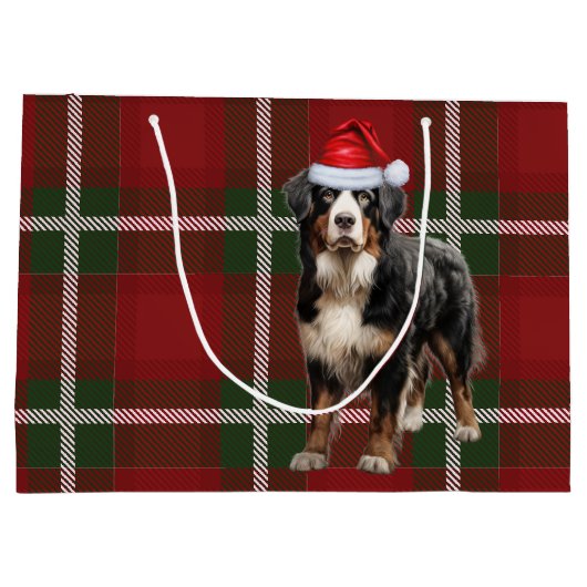 Kerstvakantie Plaid Berner Mountain Hondenliefhebb Groot Cadeauzakje (Achterkant)