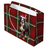 Kerstvakantie Plaid Berner Mountain Hondenliefhebb Groot Cadeauzakje (Achterkant Gekanteld)