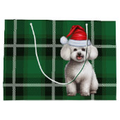 Kerstvakantie Plaid Bichon Frise Hondenliefhebber Groot Cadeauzakje (Achterkant)
