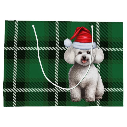 Kerstvakantie Plaid Bichon Frise Hondenliefhebber Groot Cadeauzakje (Achterkant)