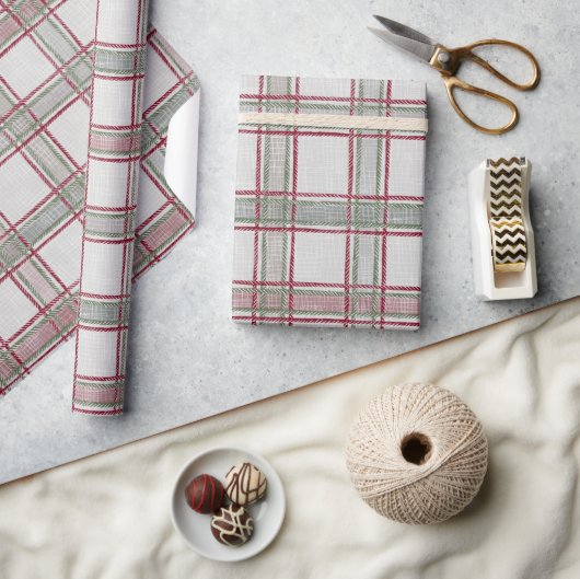 Kerstvakantie Plaid  Cadeaupapier (Crafts)