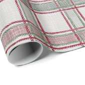 Kerstvakantie Plaid  Cadeaupapier (Rol Hoek)