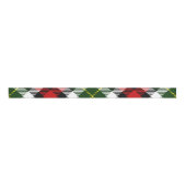 Kerstvakantie Plaid Rood Groen Zwart Feest Grosgrain Lint (Voorkant)