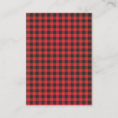 Kerstvakantie Plaid Rustic Party Uitnodiging (Achterkant)