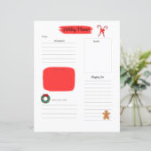 Kerstvakantie planner pagina (Staand voorkant)