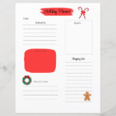 Kerstvakantie planner pagina (Voorkant)