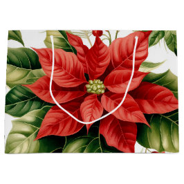 Kerstvakantie Poinsettia Holly Berry rood groen Groot Cadeauzakje
