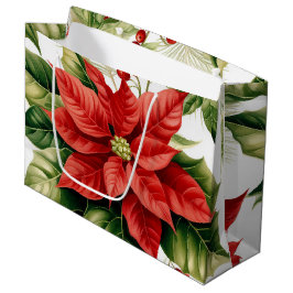 Kerstvakantie Poinsettia Holly Berry rood groen Groot Cadeauzakje