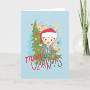 Kerstvakantie Prettig Clarkmas Feestdagen Kaart