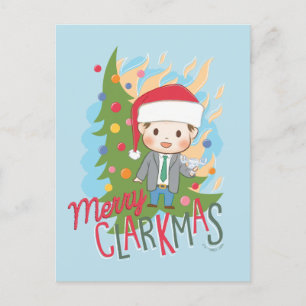 Kerstvakantie Prettig Clarkmas Feestdagenkaart