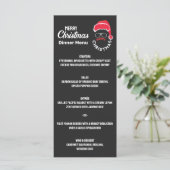 Kerstvakantie Prettig Kerst Dinner Menu (Staand voorkant)