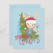 Kerstvakantie Prettige Clarkmas Feestdagenkaart (Voorkant / Achterkant)