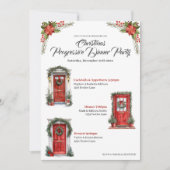 Kerstvakantie Progressief Diner Rode deuren Kaart (Voorkant)