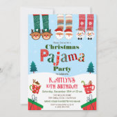 Kerstvakantie Pyjama Feest Kaart (Voorkant)
