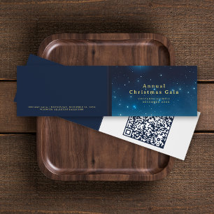Kerstvakantie QR Code Gevouwen Kaart