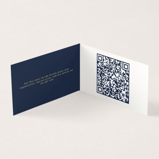 Kerstvakantie QR Code Gevouwen Kaart (Binnen)