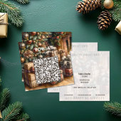 Kerstvakantie QR Code Square Visitekaartje