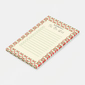 Kerstvakantie quilt boodschappenlijst Post-it Note (Schuin)