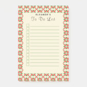 Kerstvakantie quilt boodschappenlijst Post-it Note (Voorkant)