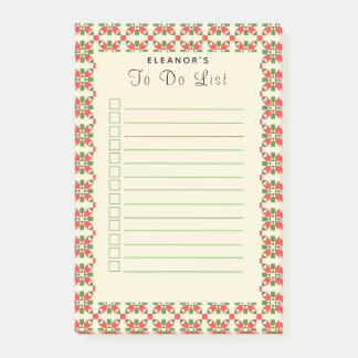 Kerstvakantie quilt boodschappenlijst Post-it Note