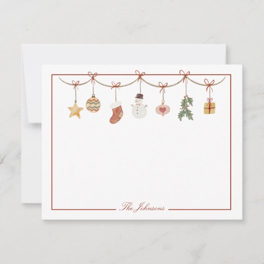 Kerstvakantie Recept Persoonlijke Briefpapier Notitiekaartje (Voorkant)