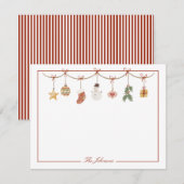 Kerstvakantie Recept Persoonlijke Briefpapier Notitiekaartje (Voorkant / Achterkant)