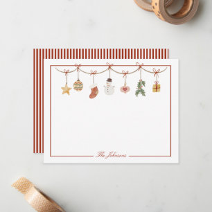 Kerstvakantie Recept Persoonlijke Briefpapier Notitiekaartje
