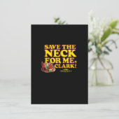 kerstvakantie Red de Neck Clark Kaart (Staand voorkant)