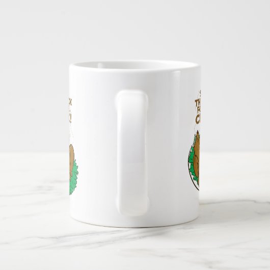 kerstvakantie | Red de nek voor mij, Clark! Grote Koffiekop (Achterkant)