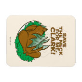 kerstvakantie | Red de nek voor mij, Clark! Magneet (Horizontaal)