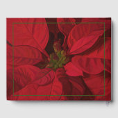 Kerstvakantie Red Poinsettia Custom Gastenboek (Achterkant)