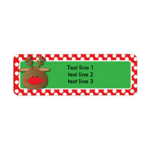 Kerstvakantie Rendier Stippen Feestje Etiket