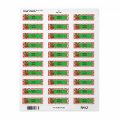 Kerstvakantie Rendier Stippen Feestje Etiket (Full Sheet)
