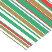 Kerstvakantie Rode Groene en Gouden Strepen Medium Tafelloper (Hoek)