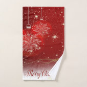 Kerstvakantie-Rode Kerstballen Bad Handdoek (Handdoek)