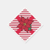 Kerstvakantie Rode Poinsettia Party Servetten (Hoek)