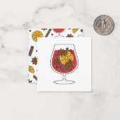 Kerstvakantie rode wijn met kruiden pittige drank notitiekaartje (Voorkant / Achterkant in situ)