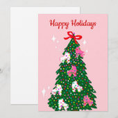 Kerstvakantie Roller Skate Kerst Skate Feestdagenkaart (Voorkant / Achterkant)