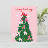 Kerstvakantie Roller Skate Kerst Skate Feestdagenkaart (Staand voorkant)