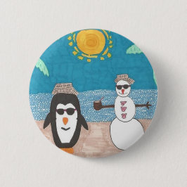 kerstvakantie ronde button 5,7 cm